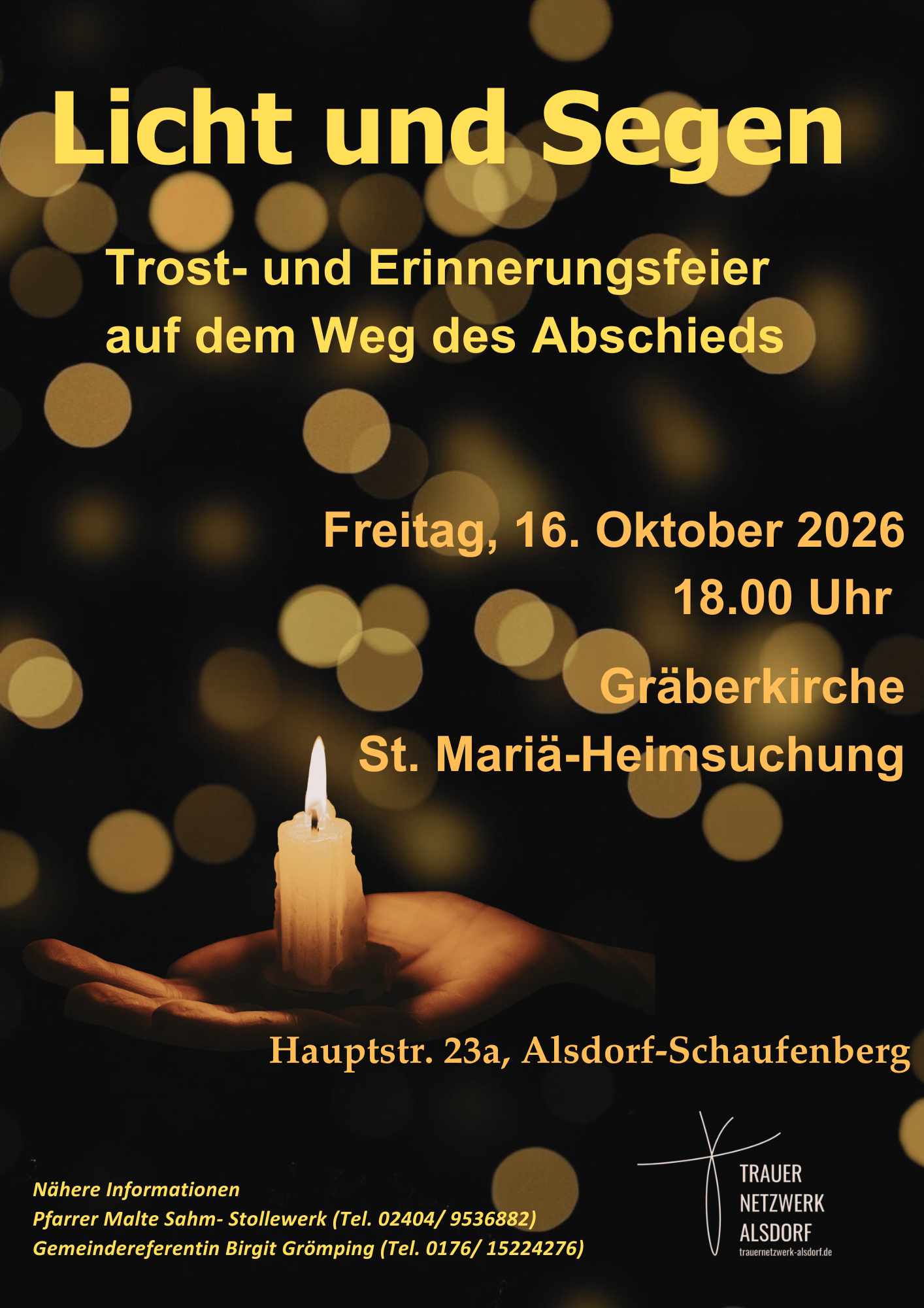 Plakat Licht und Segen 10.26